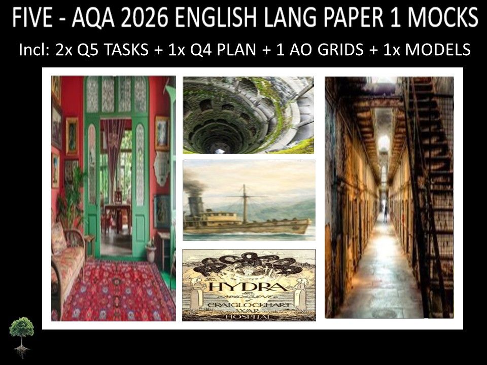 FIVE - AQA PAPER 1 | 2026 FULL MOCKS | Q5 TASKS | Q4 PLAN |AO GRIDS | MODELS