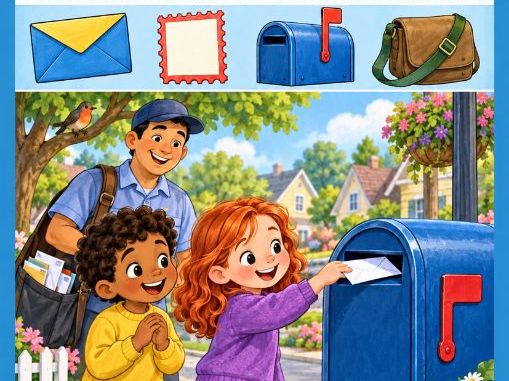Mail Delivery Reading Comprehension and Writing Workbook for Grades 1-2