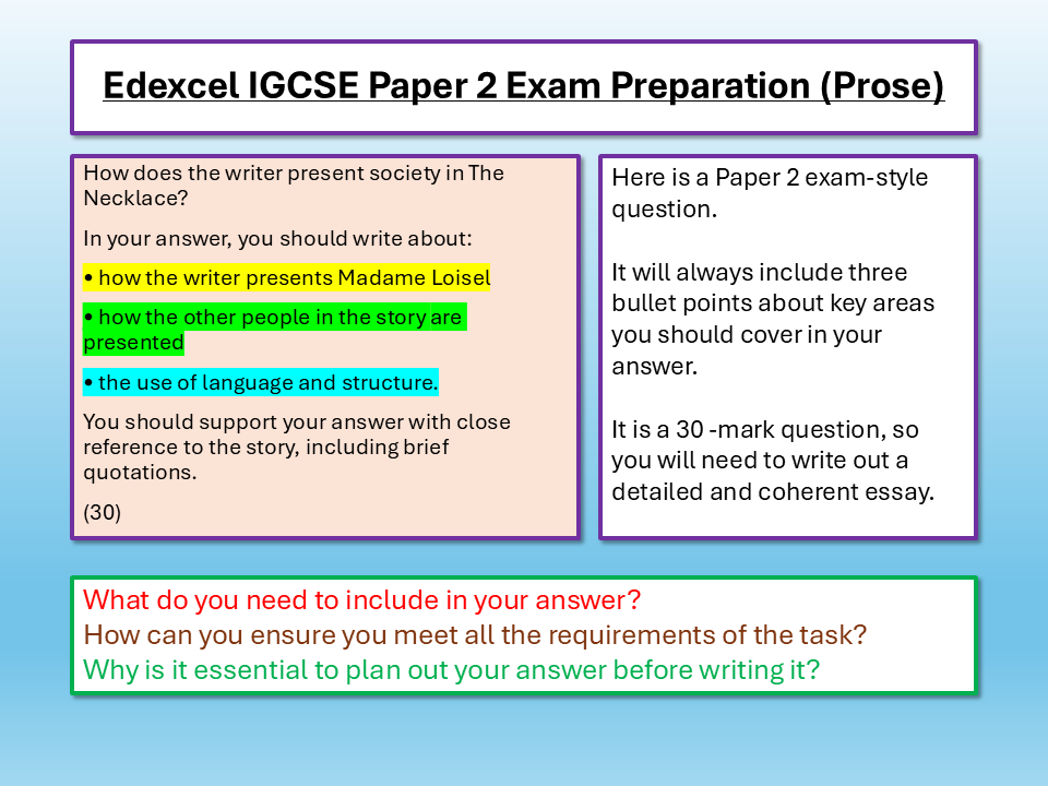 Edexcel IGCSE English Language Paper 2