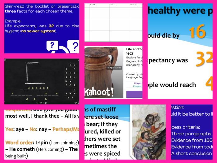 English Society in 1603: Complete Lesson Pack