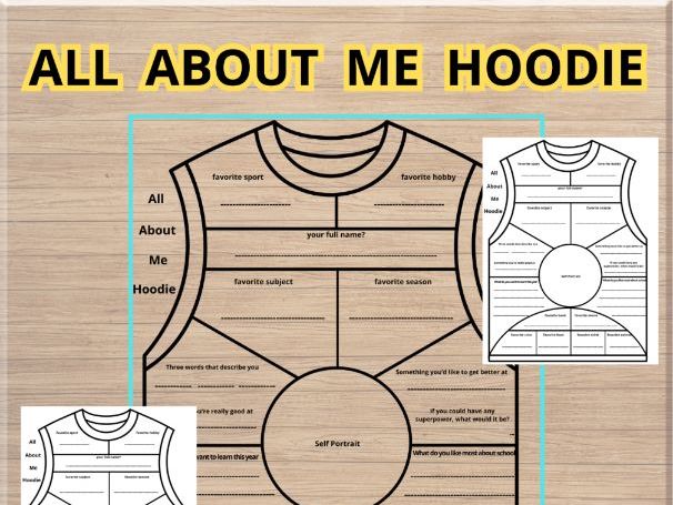 All About Me Hoodie Activity | Back to School Icebreaker | Printable