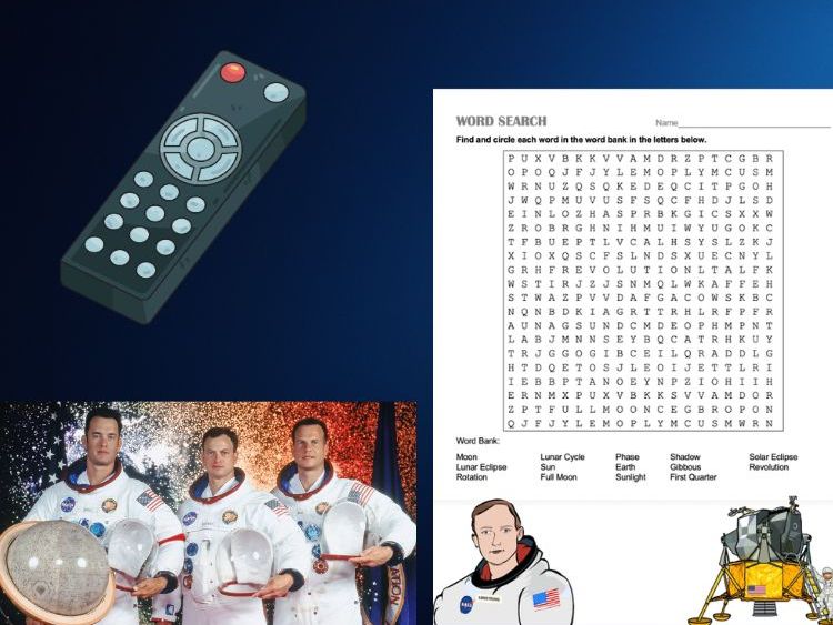 Apollo 13 Movie Guide, STEM Lab & Word Search Grade 8 Science Sub Plans