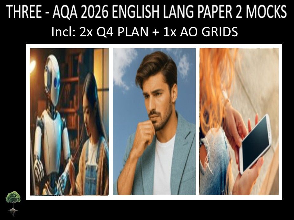 THREE - AQA PAPER 2 | 2026 FULL MOCKS | Q4 PLAN | AO GRIDS