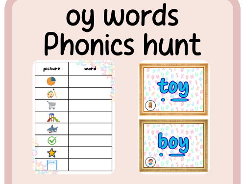 oy words- phonics hunt- continuous provision