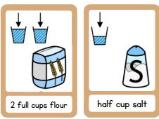 Playdough making flashcards using widgets