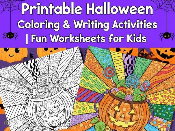 Printable Halloween Coloring & Writing Activities | Fun Worksheets for Kids
