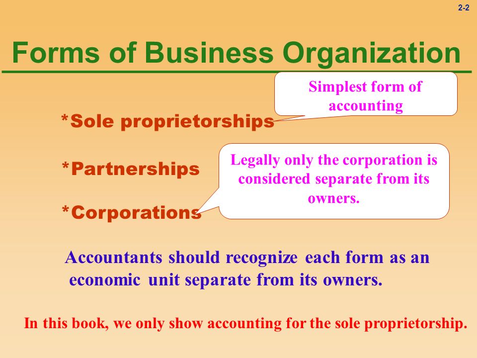 form of business organization in business plan