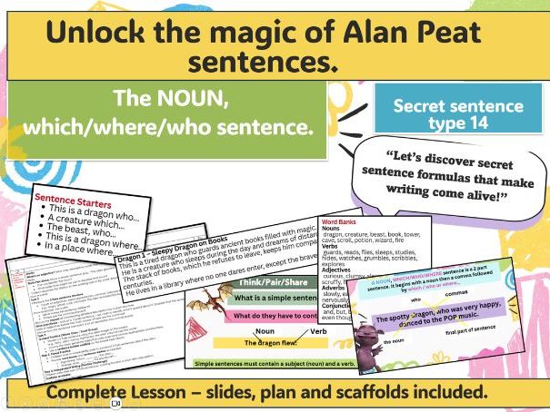 Alan Peat's 'Noun which/where/who' sentence - complete lesson - FULLY UPDATED 2025