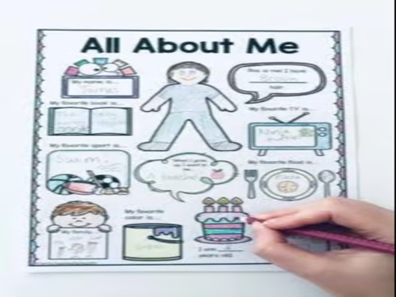 All About Me Worksheet First Day of School Activity