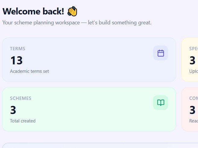 Universal Scheme of  work/journey creator