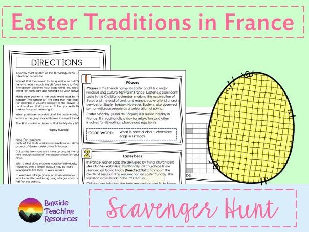 Easter Traditions in France Scavenger Hunt