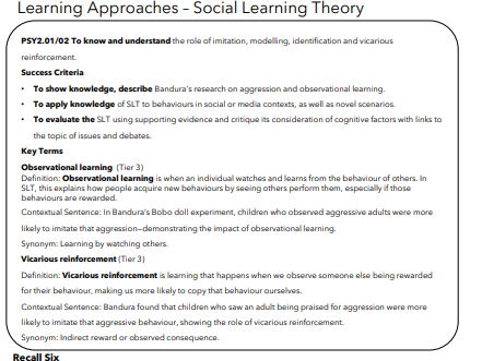 AQA A-level Psychology Paper 2 Approaches Booklet