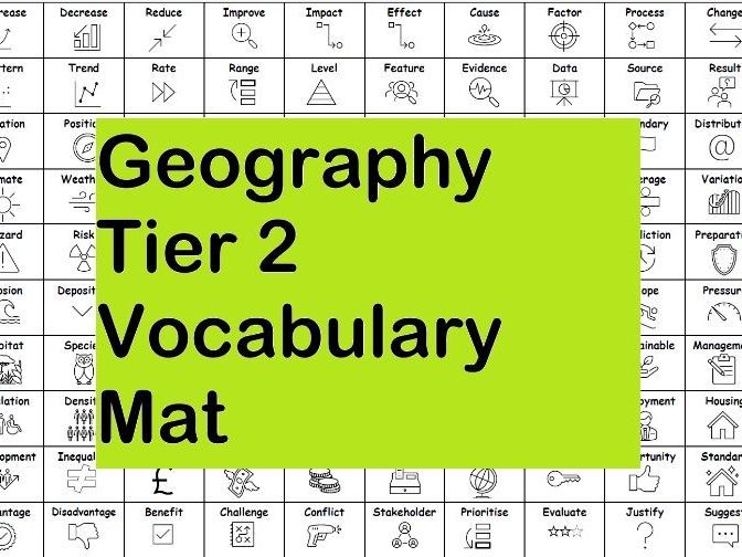 Tier 2 Vocabulary Mat for Geography