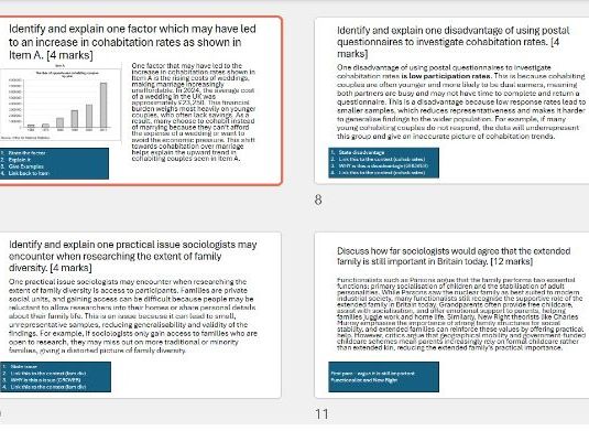GCSE AQA Sociology Paper 1 Revision & Feedback Pack (2025) – Model Answers & Exam Tips