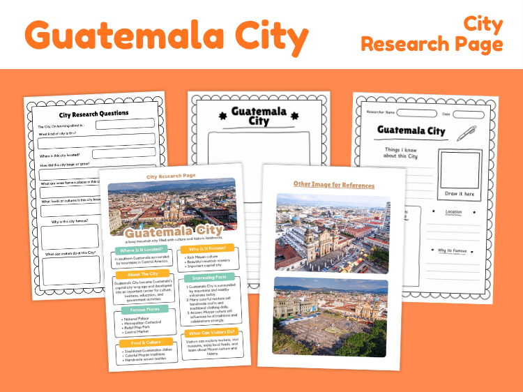 Guatemala City Research Project | Geography & Culture Worksheets