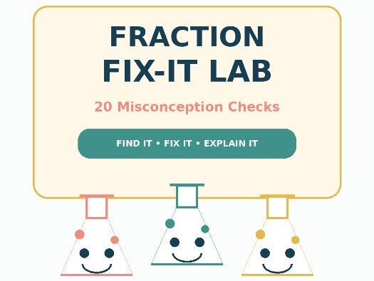 Fraction Fix-It Lab: Misconception Checks