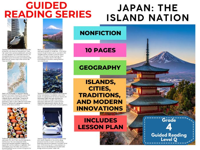 Year 5 Guided Reading Level Q Japan with Lesson Plan