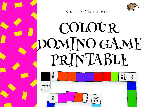 Colour domino game printable