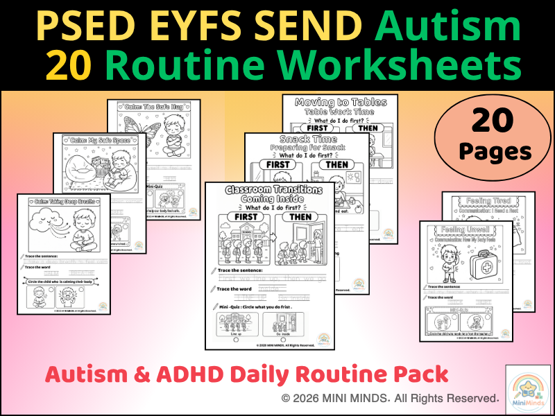 EYFS SEND Autism 20 Routine Worksheets