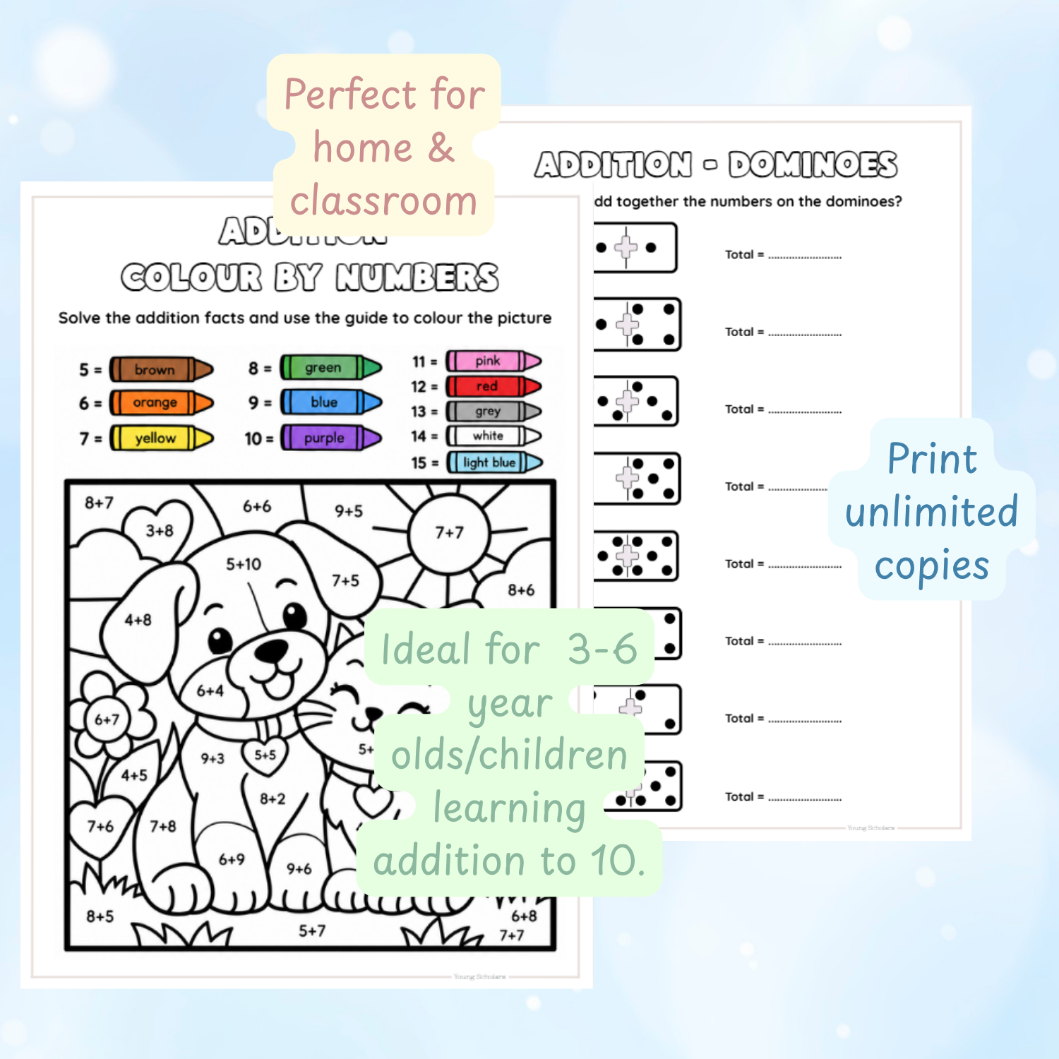 Addition to 10 Worksheets | Teaching Resources