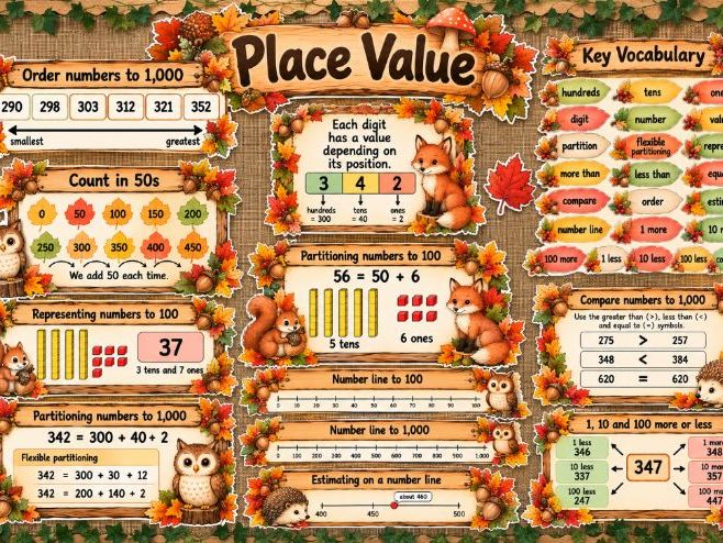Year 3 Display - Place Value to 1000