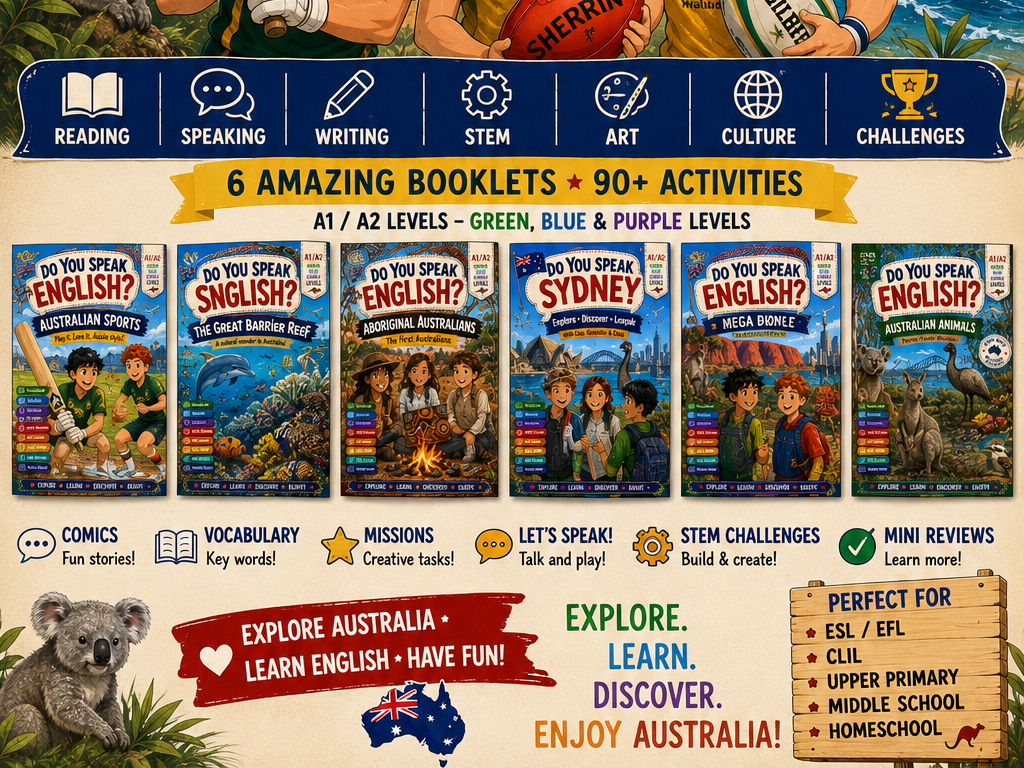 Do You Speak English? Australia Mega Bundle | 6 ESL Units