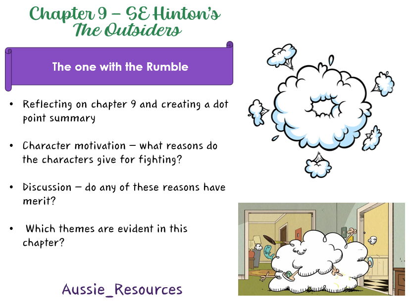 10 English – The Outsiders Novel Study – Chapter 9