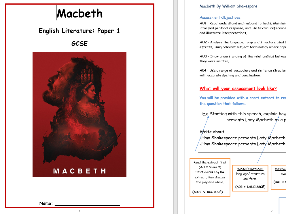 Macbeth (Everything your students need to revise Macbeth)