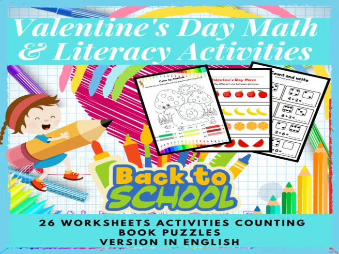Valentine's Day Delight: Math, Literacy, Writing, and More for Grades K-2/Version in English