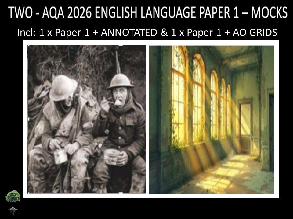 TWO - AQA PAPER 1 | 2026 FULL MOCKS | + ANNOTATED + AO GRIDS