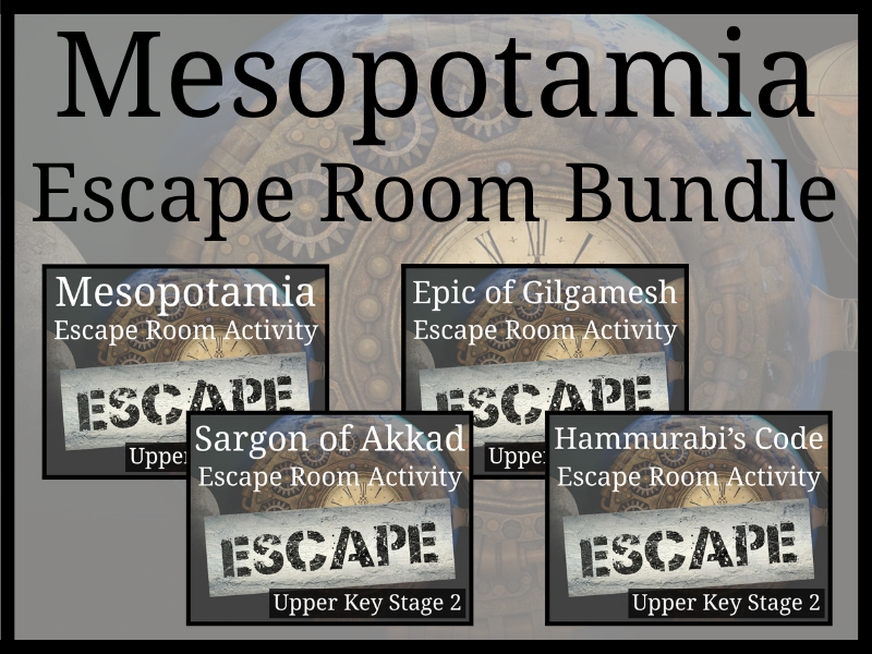 Ancient Mesopotamia Escape Room Activity Bundle | Year 5 or Year 6