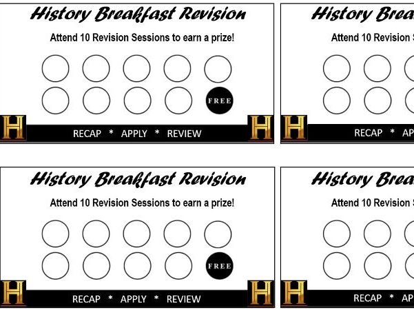 Revision Session Loyalty Card Template