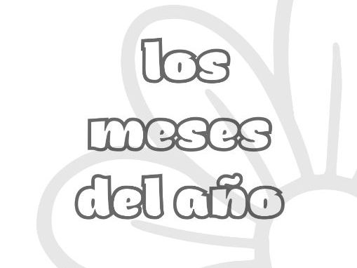Spanish Month of the Year Colouring Pages