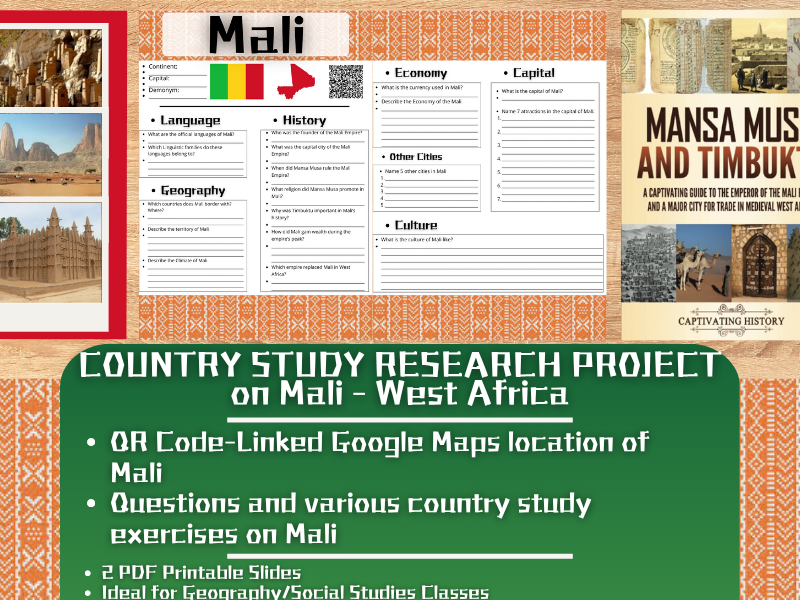 Country Study Research Project - Mali - Social Studies Report - West Africa