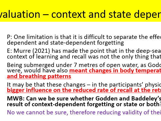 2025 spec AQA Psychology retrieval failure