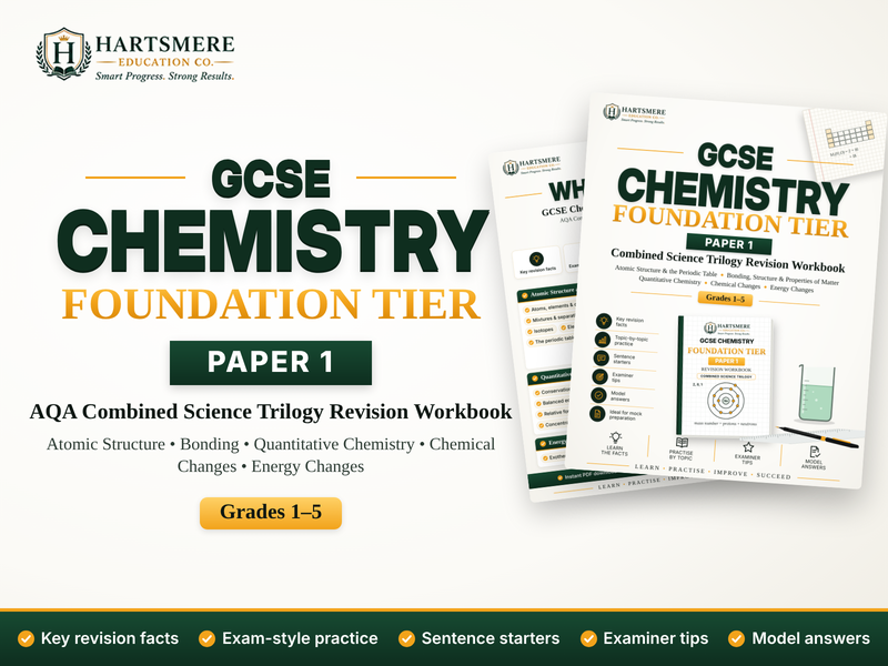 AQA GCSE Combined Science Trilogy Chemistry Paper 1 – Foundation Tier Revision Workbook (Grades 1–5)