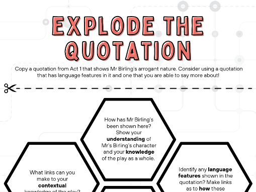 An Inspector Calls: Arthur Birling Explode the Quotation