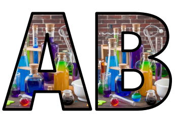 Potions Chemistry Science 2 Lettering Set Display Title Letters Numbers Signs