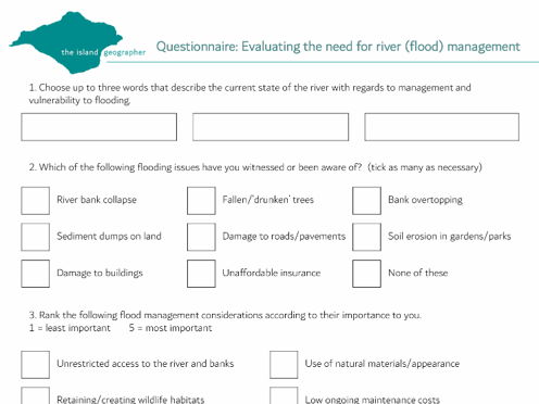 Questionnaire: Evaluating the need for river (flood) management