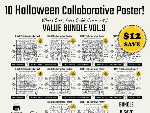 Halloween Collaborative Poster Bundle Vol.9 Bulletin Board