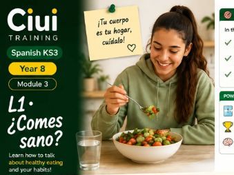 Free Year 8 Spanish ¿Comes Sano? Worksheet | Healthy Eating and Food Vocabulary