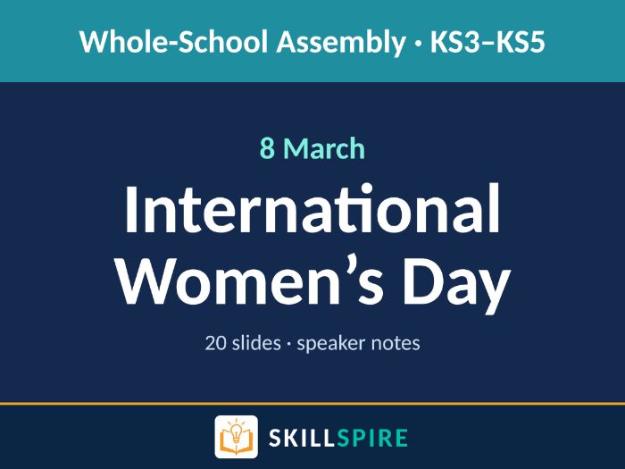 International Women’s Day Assembly | KS3–KS5 | 20-Slide PowerPoint with Speaker Notes