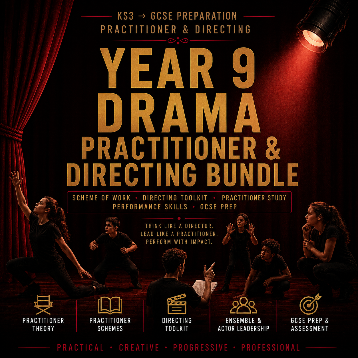 Year 9 Drama Practitioner & Directing Bundle | KS3→GCSE Preparation
