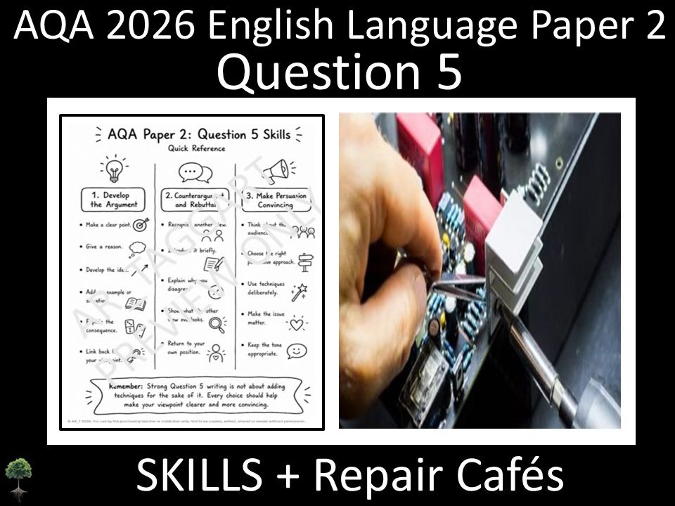 Question 5: AQA 2026 English Language Paper 2 | Skills +  Repair Cafés