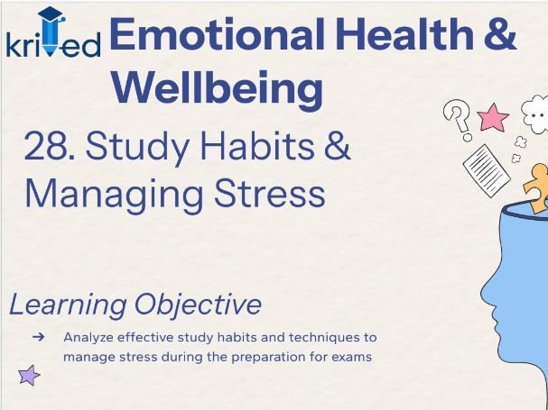 Study Habits & Managing Stress – KS4 Year 10 PSHE Exam Prep & Stress