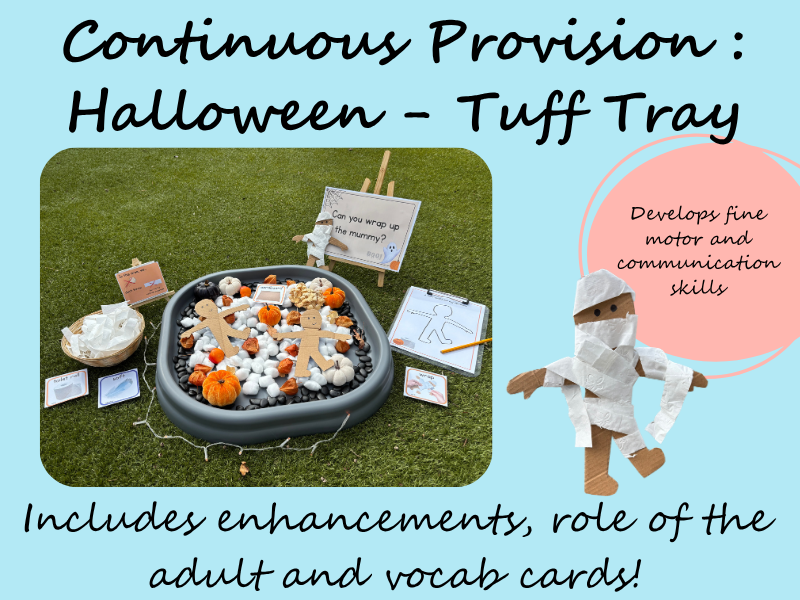 Continuous Provision - Tuff Tray - Halloween (Fine Motor)