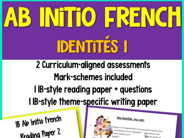 IB French Ab Initio Writing & Reading | Exam Prep | Identities (1)
