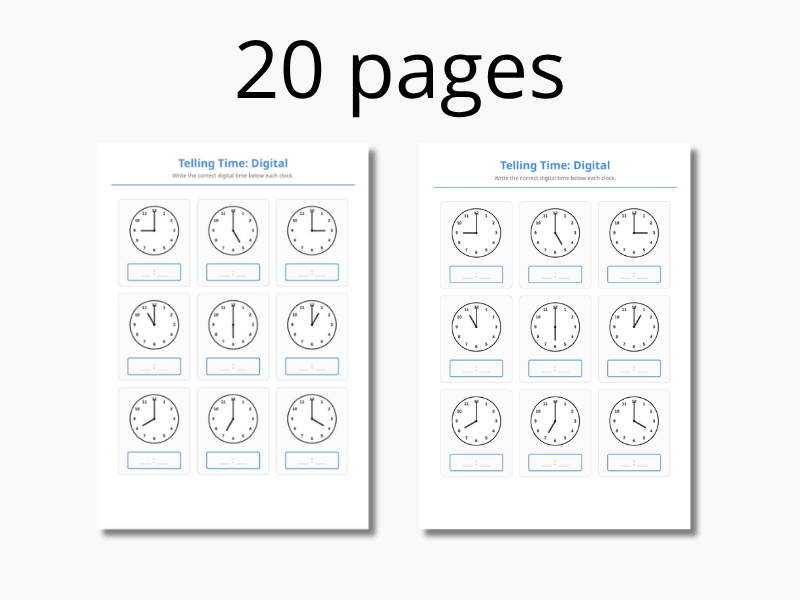Comprehensive Clock & Time Practice Pack