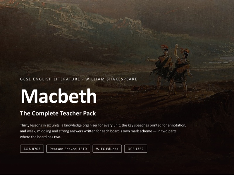 Macbeth GCSE Revision & Knowledge Organisers