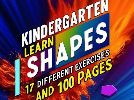 100 pgs Fun Shape Adventures! 17 Different Exercises Kindergarten